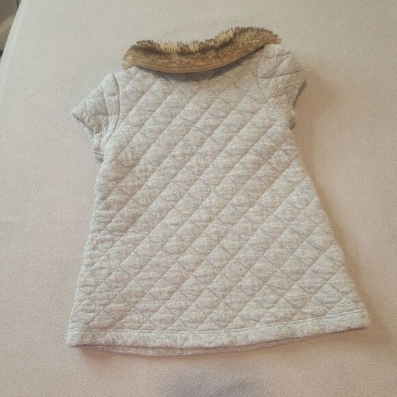 Janie and Jack Faux Fur Quilted Dress Size 6 to 12 months - Picture 4 of 7